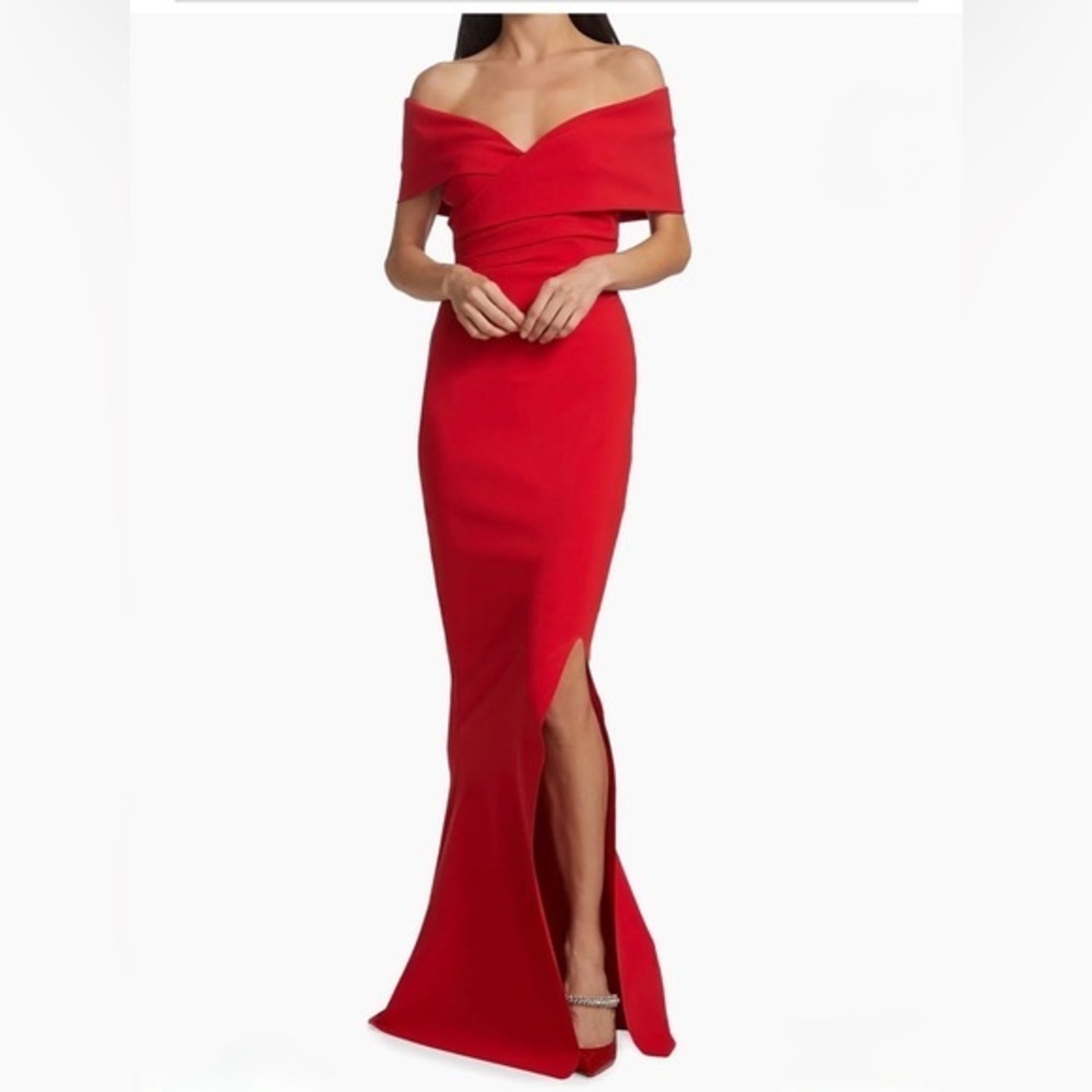 Chiara Boni La Petite Robe Benje Stretch Jersey Fishtail Gown Size 4